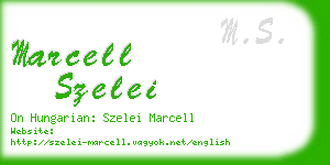 marcell szelei business card